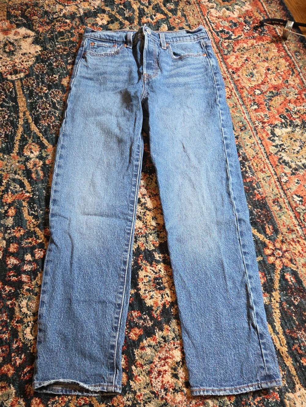 Levi's Womens Straight-Leg Jeans in Light Blue Wash